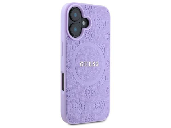 Guess Saffiano Classic Logo MagSafe iPhone 16 violetti