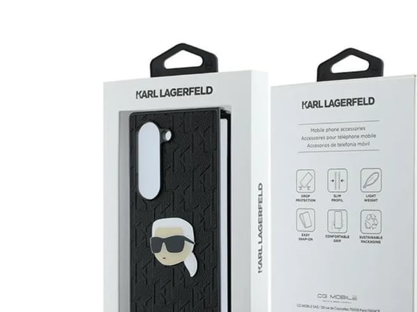 Karl Lagerfeld-skal till Samsung Galaxy Z Fold6 KF002202 svart Saffiano Monogram Head Pin