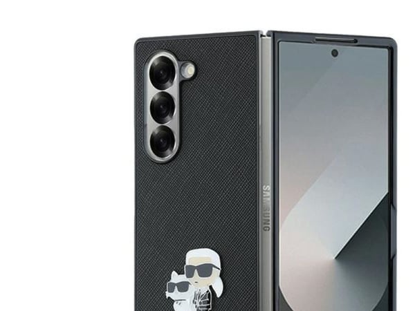 Karl Lagerfeld mobilskal till Samsung Galaxy Z Fold 6 KLHCZFD6SAPKCNPK (HC Saffiano KC Metal Pin) svart