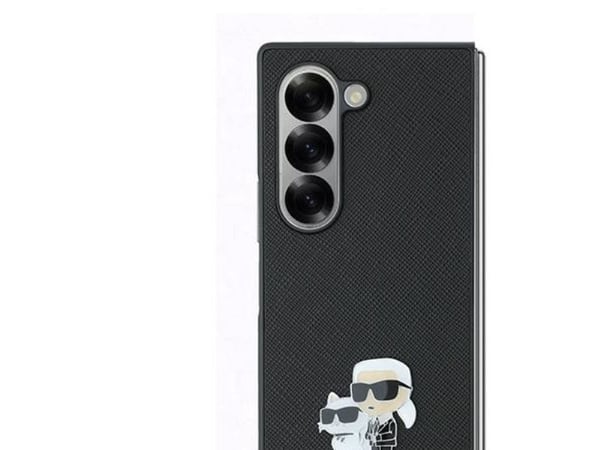 Karl Lagerfeld mobilskal till Samsung Galaxy Z Fold 6 KLHCZFD6SAPKCNPK (HC Saffiano KC Metal Pin) svart