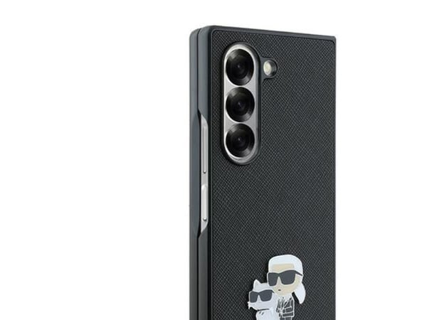 Karl Lagerfeld mobilskal till Samsung Galaxy Z Fold 6 KLHCZFD6SAPKCNPK (HC Saffiano KC Metal Pin) svart