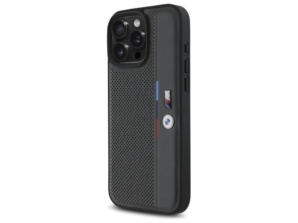 BMW BMW BMHCP16L23PUPVA iPhone 16 Pro 6.3" antracyt/anthracite hardcase M Perforated Tricolor Detail Line