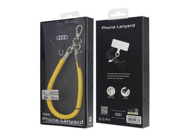 JetWorld Audi universal telefonsnor 28cm 8mm gul/gul AU-HSL8-R8/D1-YW