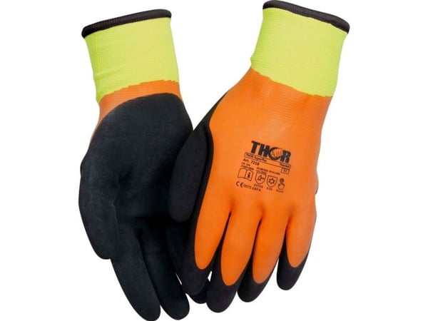 Latexhandske, hel-doppad THOR Superflex Thermo, 11, orange - (12 st.)