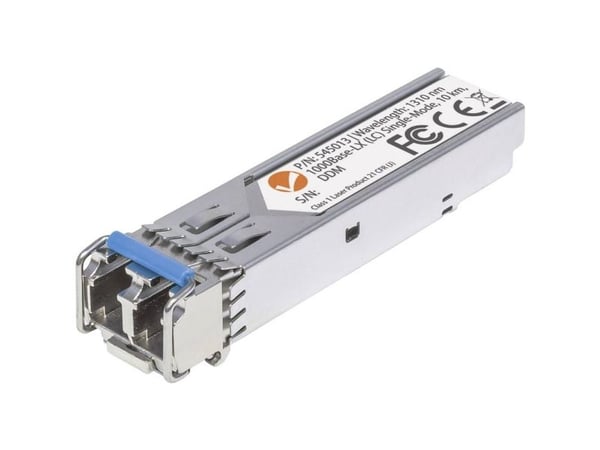 Intellinet Transceiver Module Optical, Gigabit Fiber SFP, 1000Base-Lx (LC) Single-Mode Port, 10km, MSA Compliant, Equivalent to Cisco GLC-LH-SM, Fi...