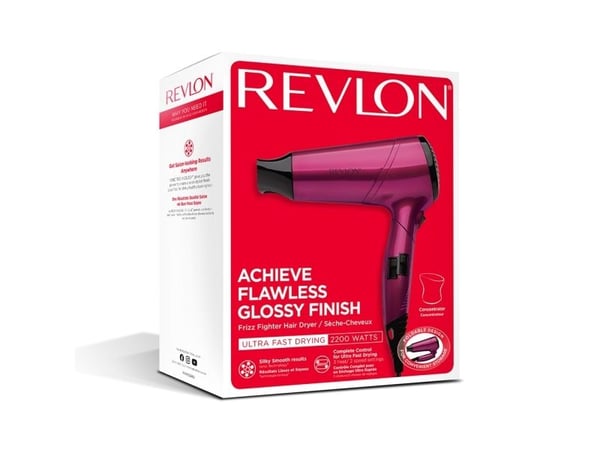 Revlon RVDR5229E hårfön 2200W frisskontroll, fällbart handtag, rosa