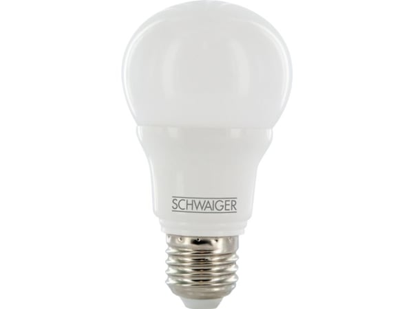 Schwaiger HOME4YOU HAL100 - LED-lyspære - E27 - 9 W (ekvivalent 60 W) - klasse A - varmt hvitt lys - 2700 K - hvit