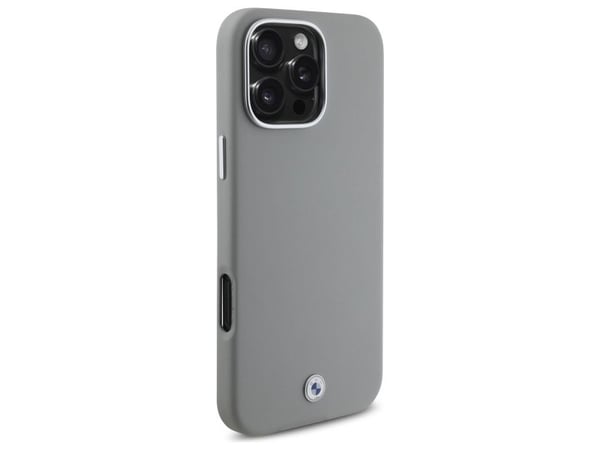 BMW iPhone 16 Pro Max 6,9" hardcase grå/grå med MagSafe i metall, Full Wrapped (BMHMP16X23PUFWG)