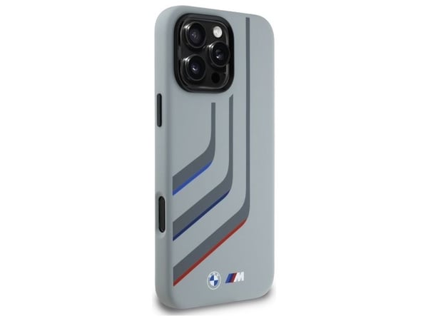 BMW BMHMP16X23SLIG Apple iPhone 16 Pro Max 6.9 "Asia Harmaa Silikoni kääntämällä linjat MagSafe
