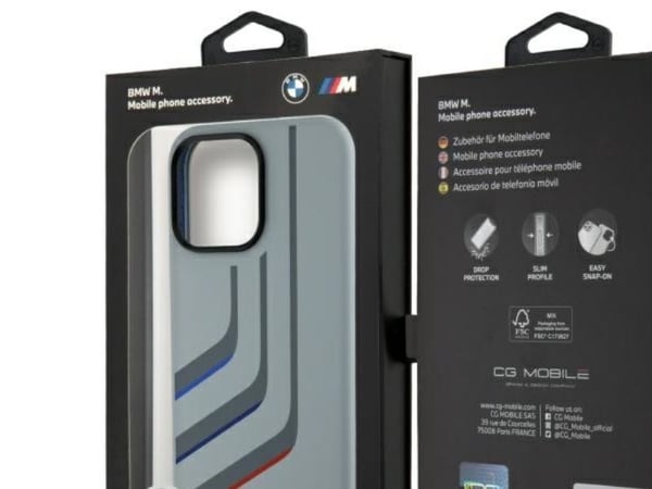 BMW BMHMP16X23SLIG Apple iPhone 16 Pro Max 6.9 "Asia Harmaa Silikoni kääntämällä linjat MagSafe