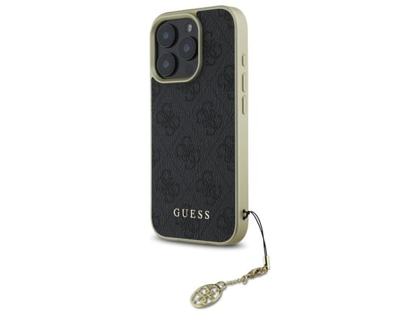 Guess GUHCP16LGF4GGR iPhone 16 Pro 6.3" hardt deksel 4G – Charms Collection (svart)
