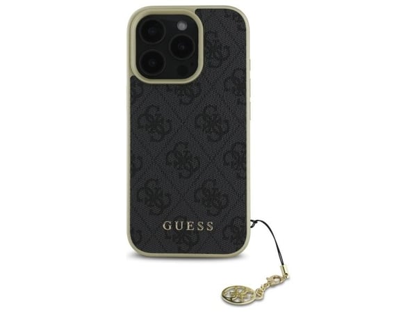 Guess GUHCP16LGF4GGR iPhone 16 Pro 6.3" hardt deksel 4G – Charms Collection (svart)
