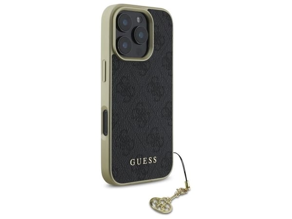 Guess GUHCP16LGF4GGR iPhone 16 Pro 6.3" hardt deksel 4G – Charms Collection (svart)