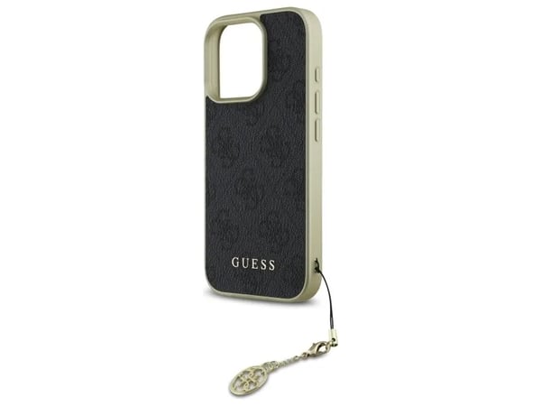 Guess GUHCP16LGF4GGR iPhone 16 Pro 6.3" hårt skal 4G – Charms Collection (svart)