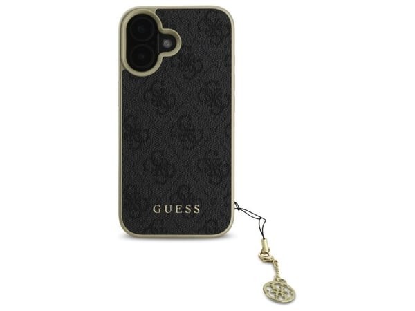 Guess GUHCP16MGF4GGR hårt mobilskal för Apple iPhone 16 Plus 6,7" (svart) - 4G Charms Collection