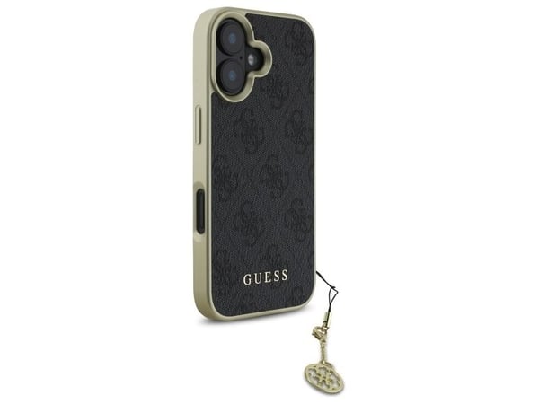 Guess GUHCP16MGF4GGR hårt mobilskal för Apple iPhone 16 Plus 6,7" (svart) - 4G Charms Collection