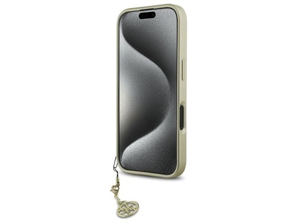 Guess GUHCP16MGF4GGR hårt mobilskal för Apple iPhone 16 Plus 6,7" (svart) - 4G Charms Collection
