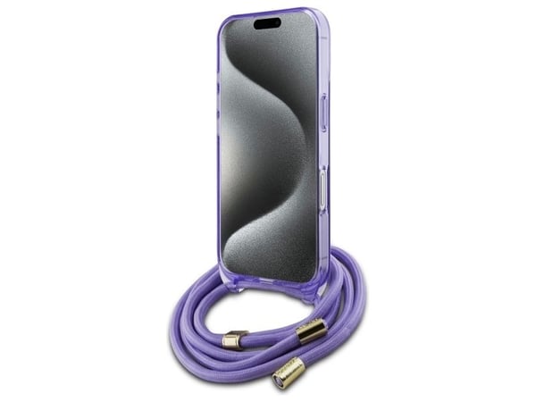 Guess GUHMP16SHCTSGNSU Apple iPhone 16 6.1 "Puhelinkotelo Purple Crossbody johto Script MagSafe