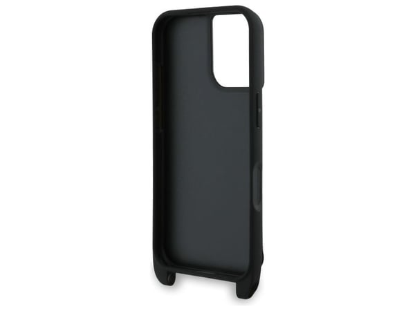 Karl Lagerfeld KLHCP16SSAKCPBK Apple iPhone 16 6,1" deksel til telefon, svart Saffiano Karl&Choupette Metal Pin CBDY Strap