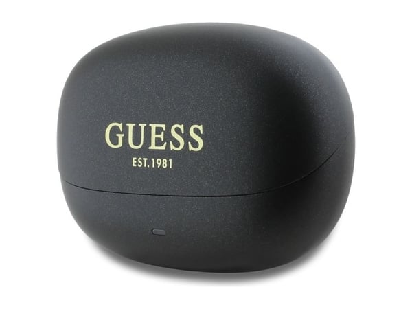 Guess Capsule Printed Logo Bluetooth TWS-hörlurar ANC & ENC + laddningsetui (svart)