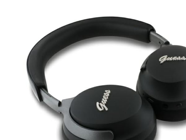 Guess Metal Script Logo - trådløse on-ear Bluetooth-hodetelefoner Bluetooth ANC + ENC (svart)