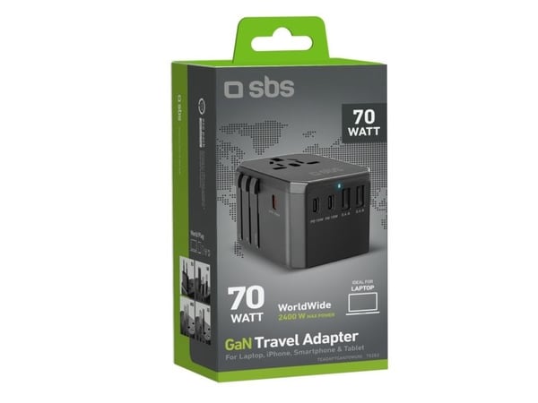 SBS TEADAPTGAN70WUNI, Innendørs, AC, Sort