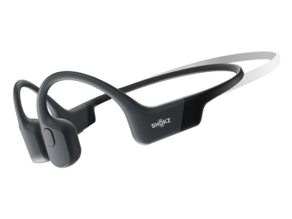 SHOKZ OpenRun Mini - Hodetelefoner med mikrofon - åpent øre - bak-nakken-montering - Bluetooth - trådløs - svart