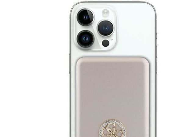 Guess Guess Powerbank Induktiv 5W GUPBM3AL4DMD 3000mAh gull/gull MagSafe 4G Strassed Metal Logo