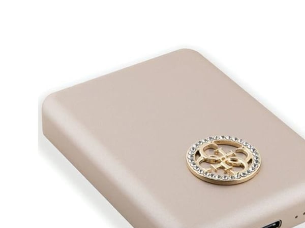 Guess Guess Powerbank Induktiv 5W GUPBM3AL4DMD 3000mAh gull/gull MagSafe 4G Strassed Metal Logo