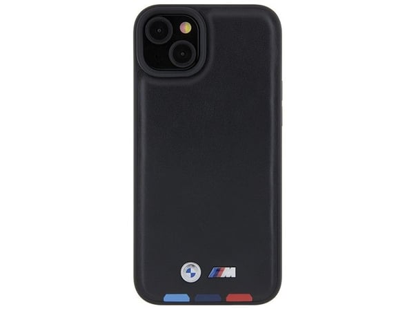 Deklas BMW BMHCP15M22PTDK iPhone 15 Plus / 14 Plus 6,7? svart Leather Stamp Tricolor