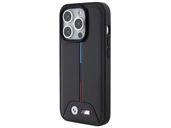 BMW BMHCP15L22 PVTK skal till Apple iPhone 15 Pro 6,1" svart hårt skal Quilted Tricolor