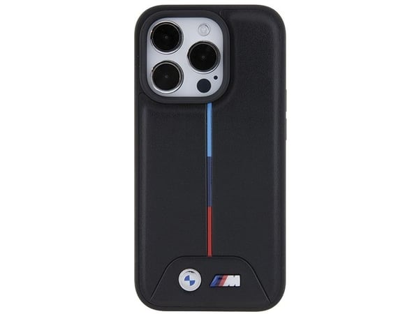 BMW BMHCP15L22 PVTK skal till Apple iPhone 15 Pro 6,1" svart hårt skal Quilted Tricolor