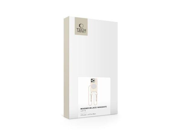 Tech 21 etui til iPhone 16 Pro Max Tech-Protect Magnecklace MagSafe - latte - beige