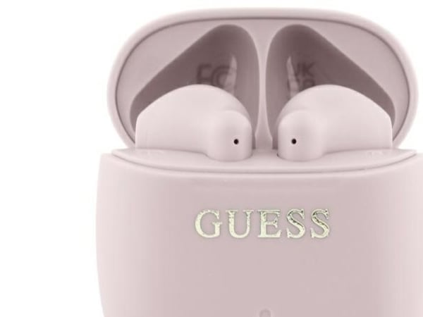 Guess Bluetooth-hodetelefoner GUTWSJ14ESGP TWS + dokking pink/pink Printed Classic Logo
