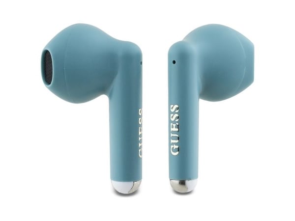 Guess Bluetooth-hodetelefoner GUTWSJ14ESGQ TWS + ladestasjon turkis/turkis Printed Classic Logo