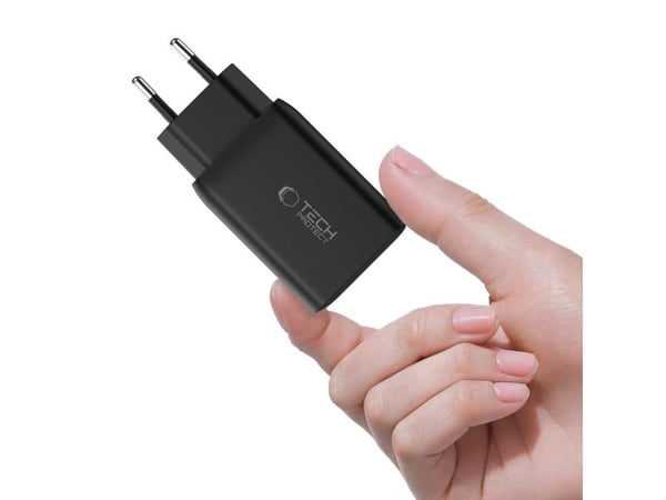 Tech-Protect nettlader NC45W-GAN 2xUSB-C PD45W svart