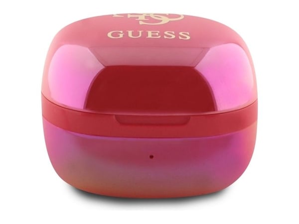 Guess Bluetooth-hodetelefoner GUTWSJ144ESF TWS + ladestasjon fuchsia/fuchsia iriserende, 4G trykt logo