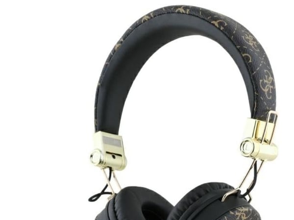 Guess ausinės Bluetooth ENC GUBH70E4PTMK juodos spalvos 4G Triangle Round Shape