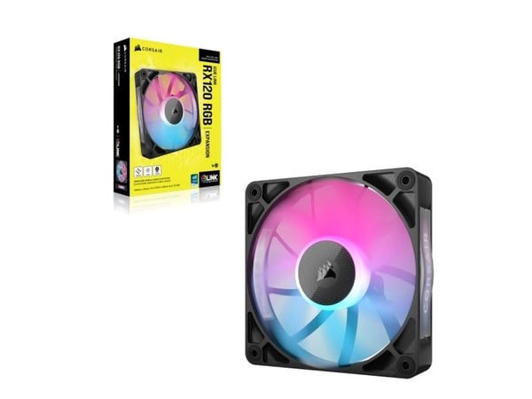 CORSAIR iCUE Link RX120 RGB - Kabinettvifte - 120 mm - svart