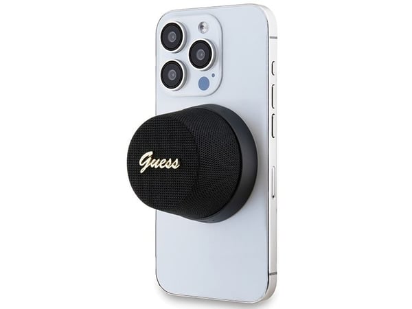 Guess Bluetooth-högtalare GUWSC3ALSMK högtalarställ svart/mörk magnetisk script metall