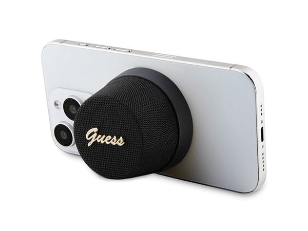 Guess Bluetooth-høyttaler GUWSC3ALSMK høyttalerstativ svart/svart magnetisk script metall