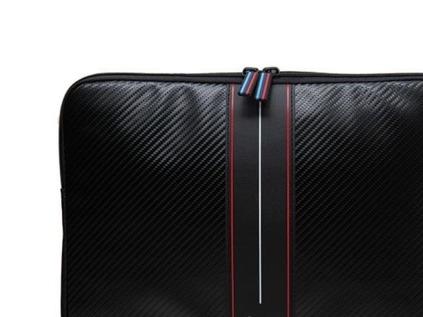 BMW Sleeve BMCS16COMSCAKR etui 16" black/black Carbon Red Stripes