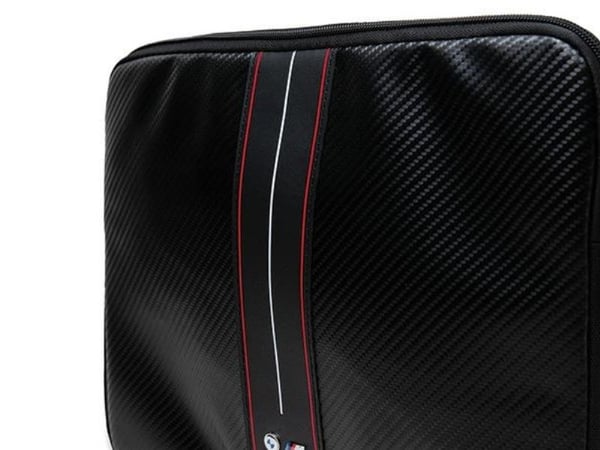 BMW Sleeve BMCS16COMSCAKR etui 16" black/black Carbon Red Stripes