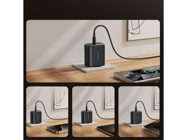 Joyroom JR-TCG13 45W USB-C GaN vegglader, sort