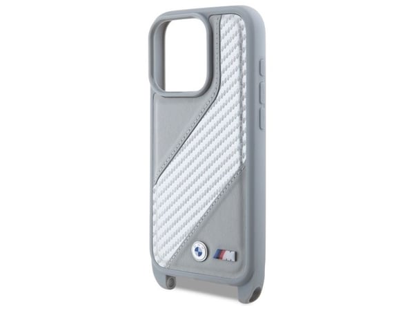 BMW kova kotelo iPhone 16 Pro 6.3" harmaa (M Edition Carbon Stripe & Strap)