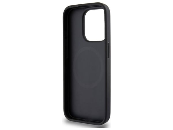 DKNY DKHMP15XPGHLME Apple iPhone 15 Pro Max 6.7" dėklas telefonui gelsvas Grained Metal Logo MagSafe MagSafe