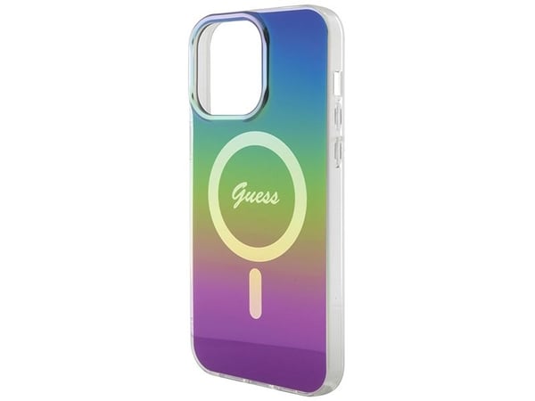 Guess GUHMP15XHITSK hardcase iPhone 15 Pro Max 6,7" flerfärgad med MagSafe (IML iriserande)