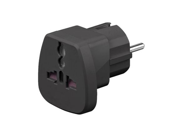 goobay Matkasovitin - Stikadapter - power CEE 7/7 (han) - sort - Frankrig, Tyskland