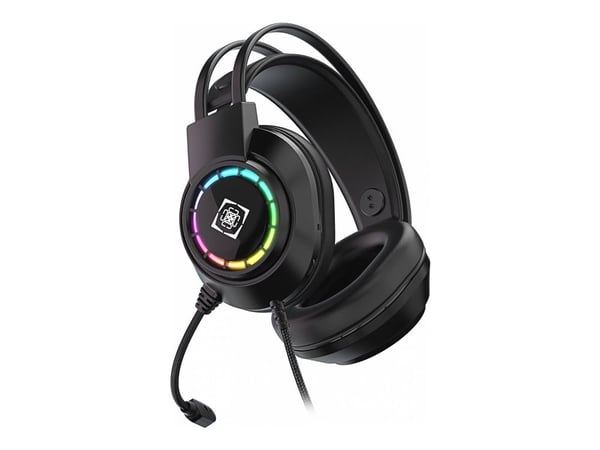 DELTACO GAMING DH220 - Headset - fullstorlek - kabelansluten - USB - svart