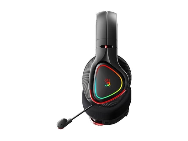 A4tech Bloody MR710 - Hodesett - on-ear - Bluetooth / 2,4 GHz radiofrekvens - kablet, trådløs - 3,5 mm jakk - svart